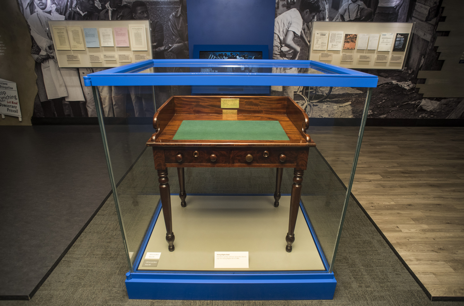 The desk President Johnson signed the Voting Rights Act on.