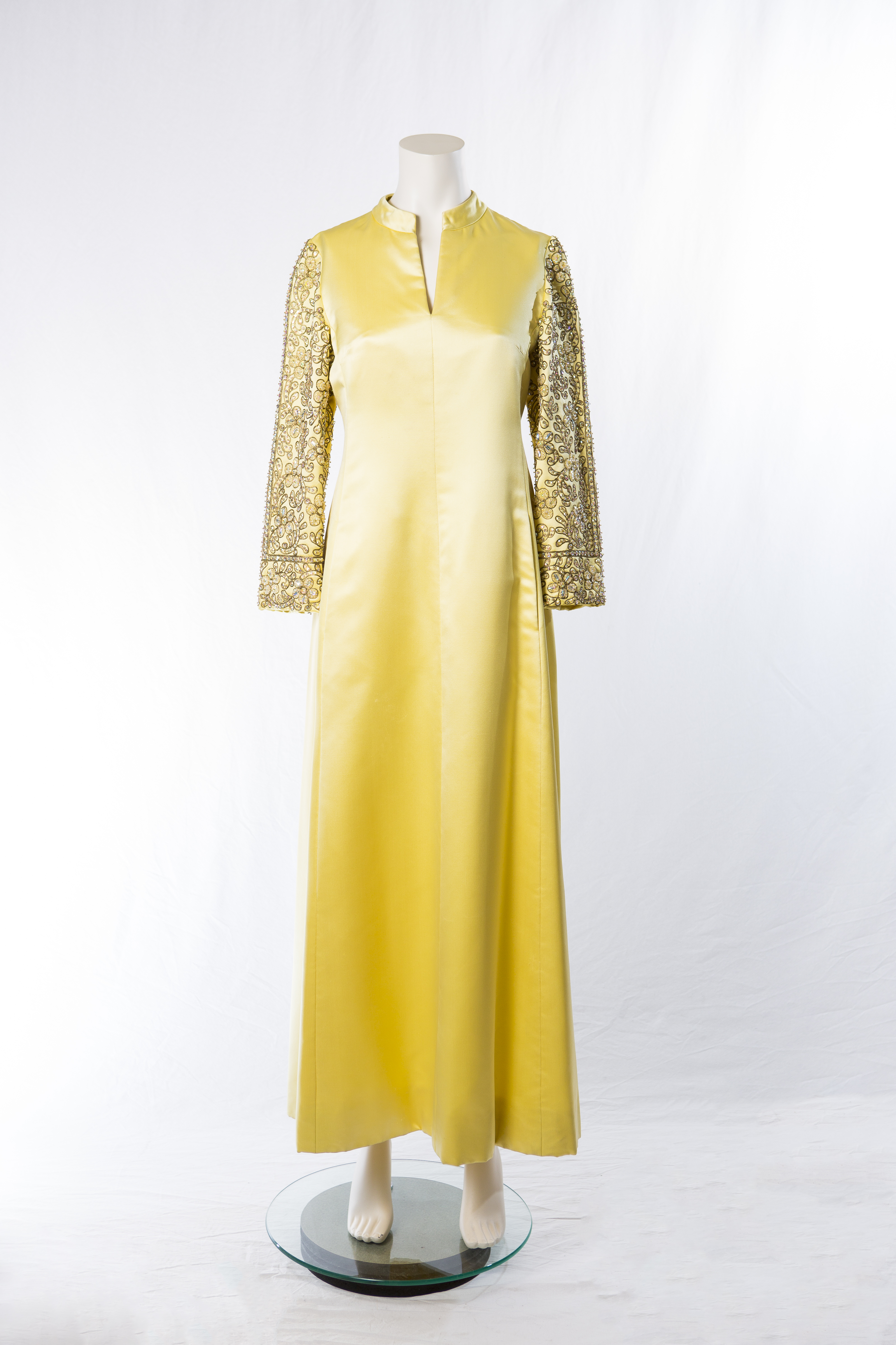 Lady Bird Johnson Gold Formal Gown by Mollie Parnis
