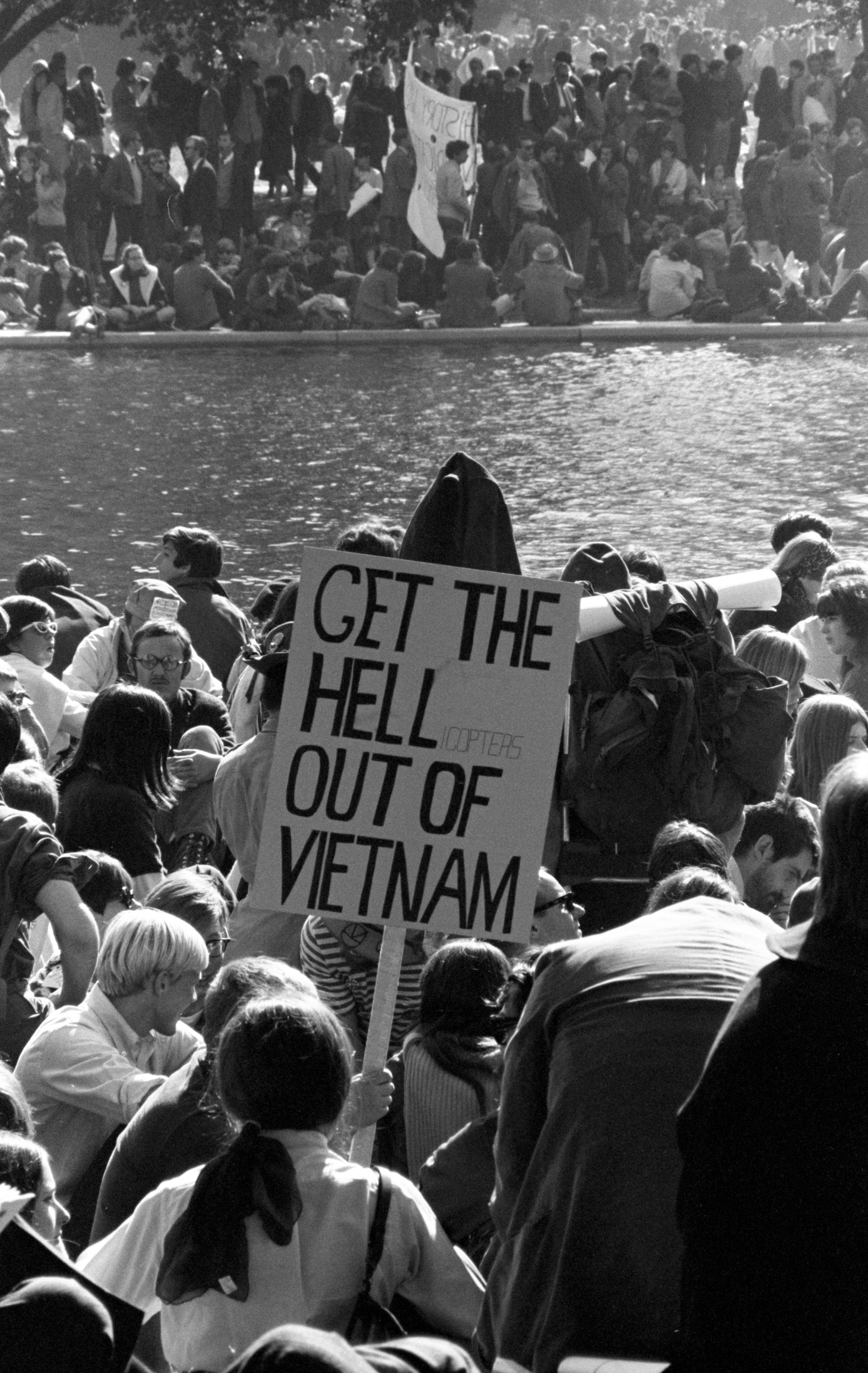 Vietnam War protestors at the March on the Pentagon. LBJ Library photo by Frank Wolfe #7051-33.