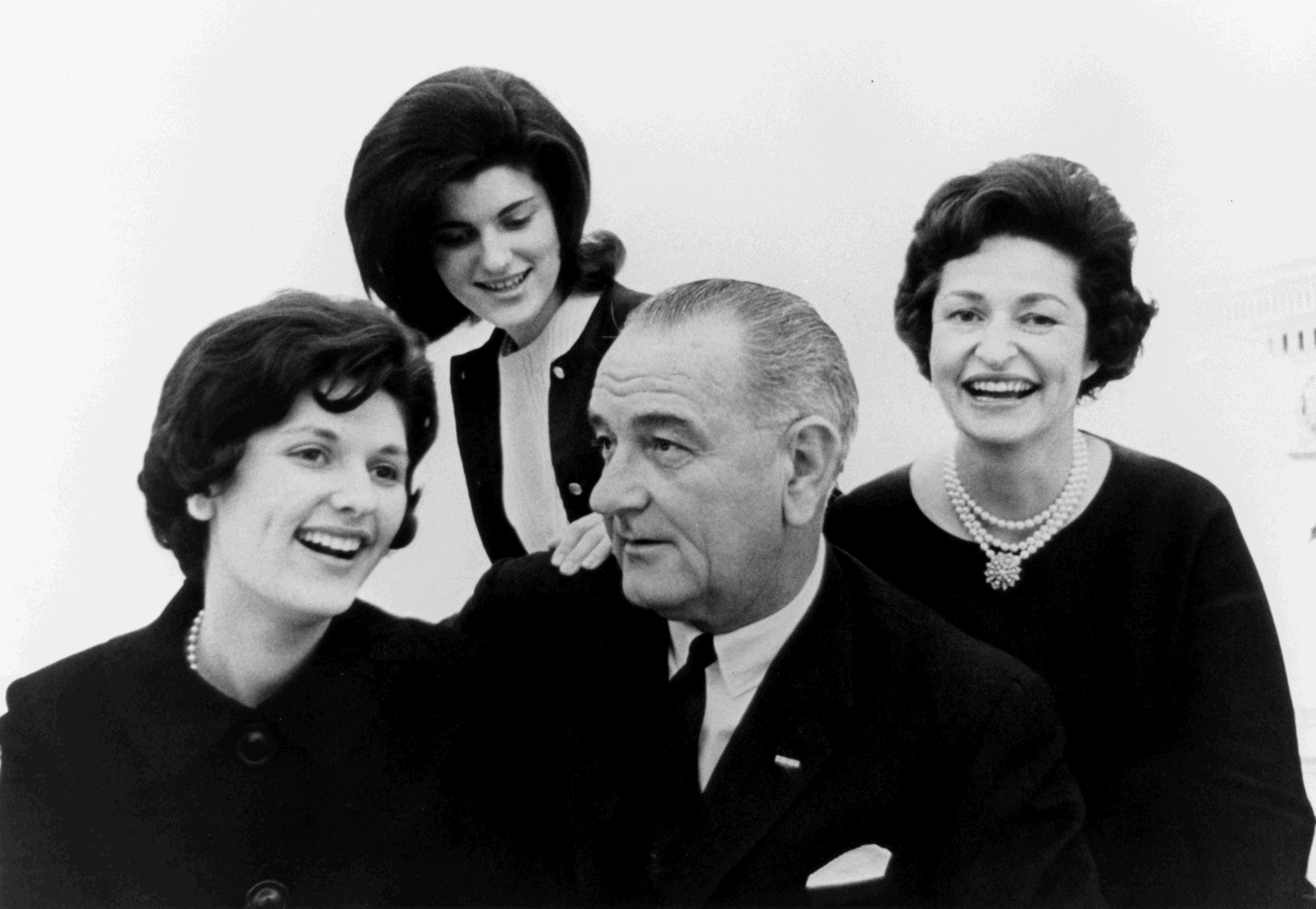 Lynda Johnson, Luci Johnson, President Lyndon B. Johnson, Lady Bird Johnson