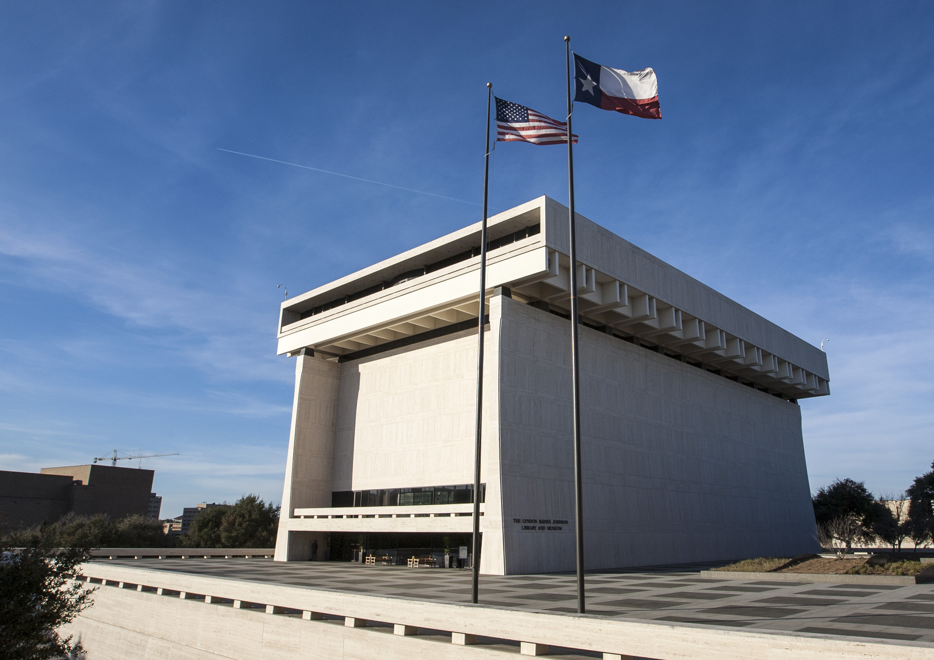 The LBJ Presidential Library in Austin, Texas.