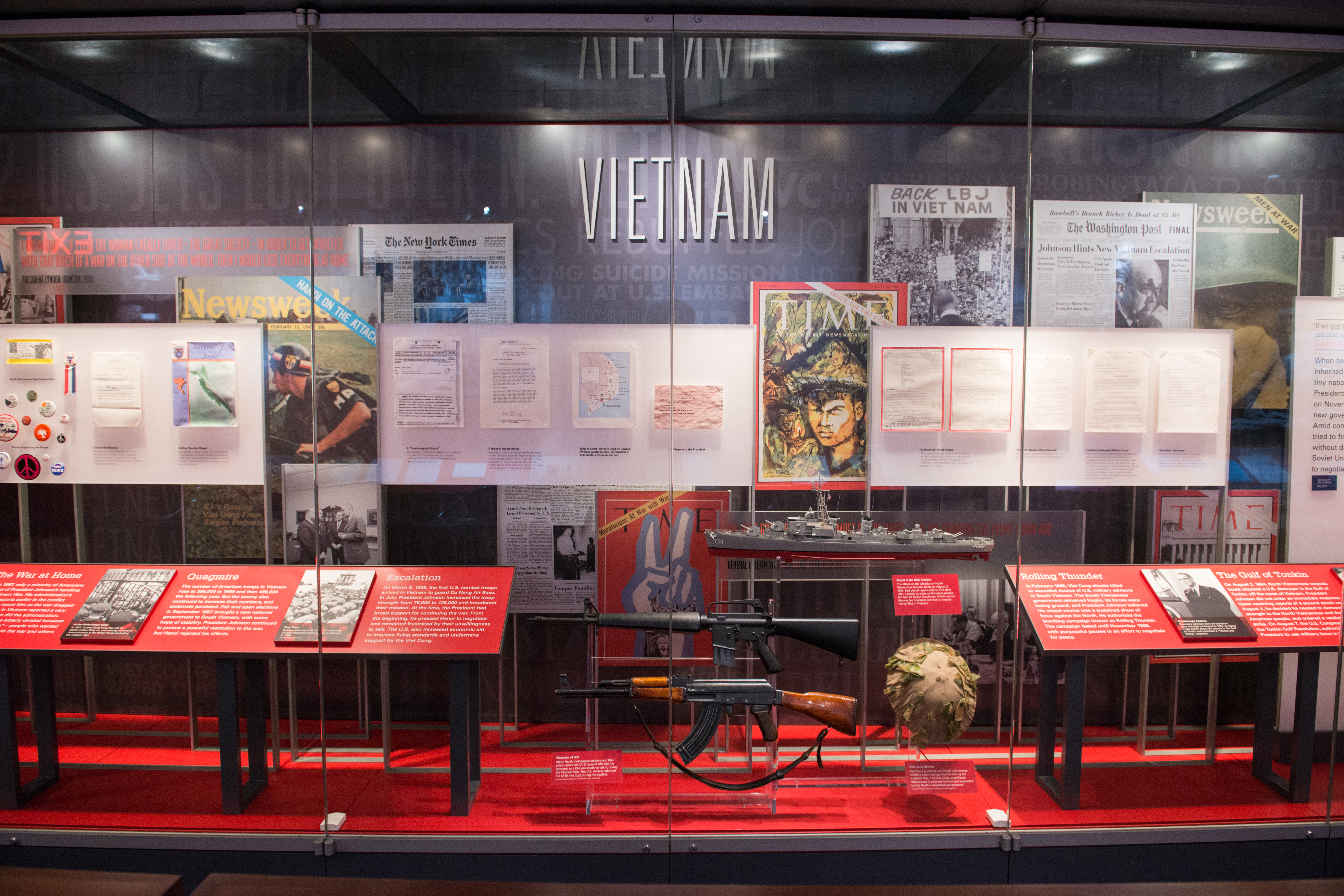 "Vietnam" exhibit at the LBJ Presidential Library.
