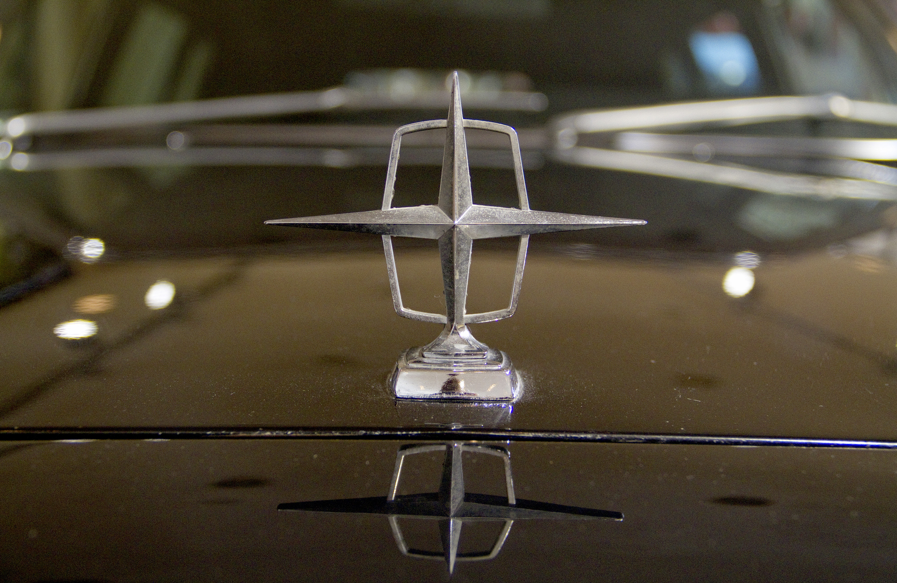 LBJ's Presidential limousine on exhibit in the lobby of the LBJ Library in Austin, Texas.