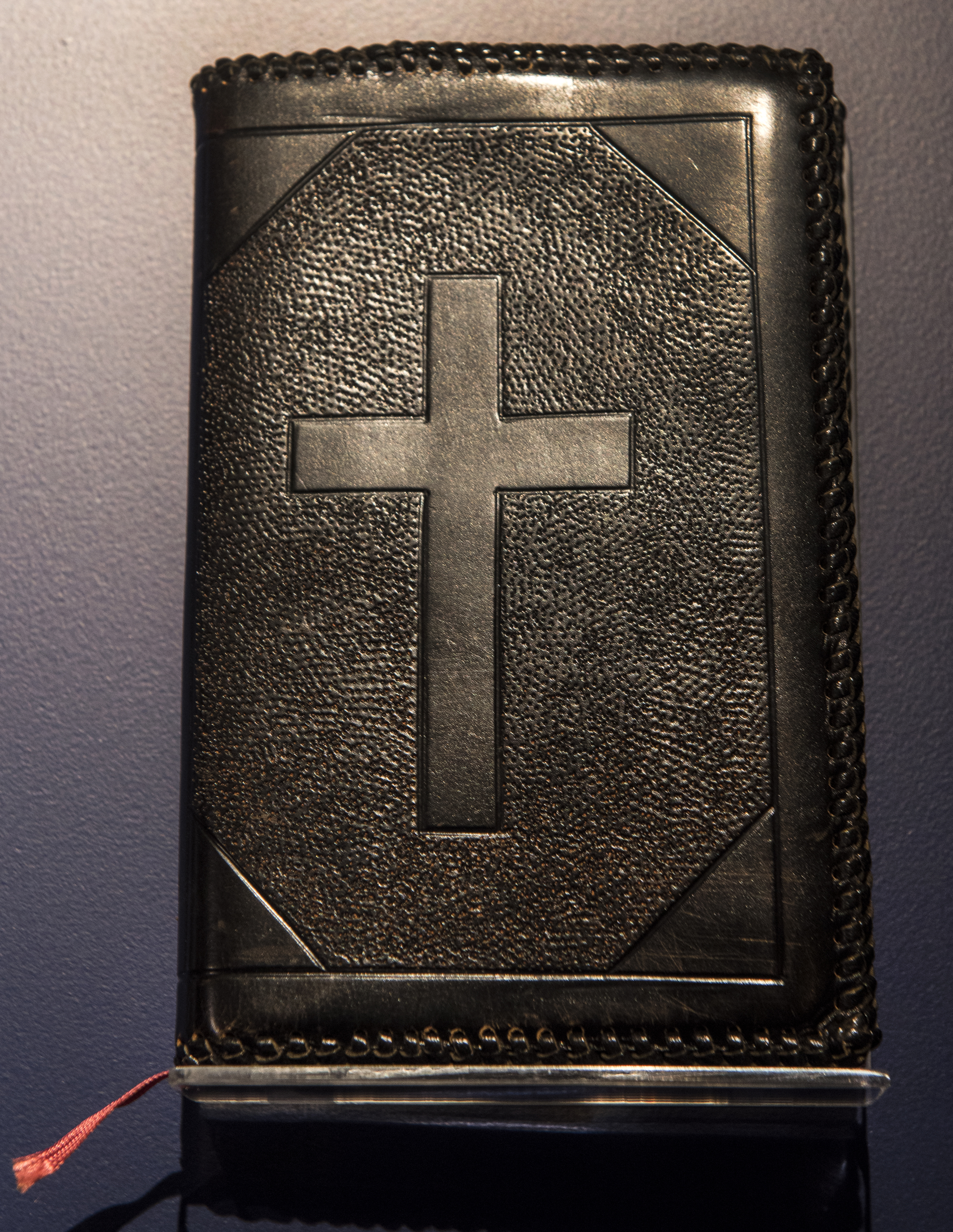 Lyndon Johnson placed his hand on this missal to take the Oath of Office a President on November 22, 1963. It is on display at the LBJ Presidential Library in Austin, Texas.