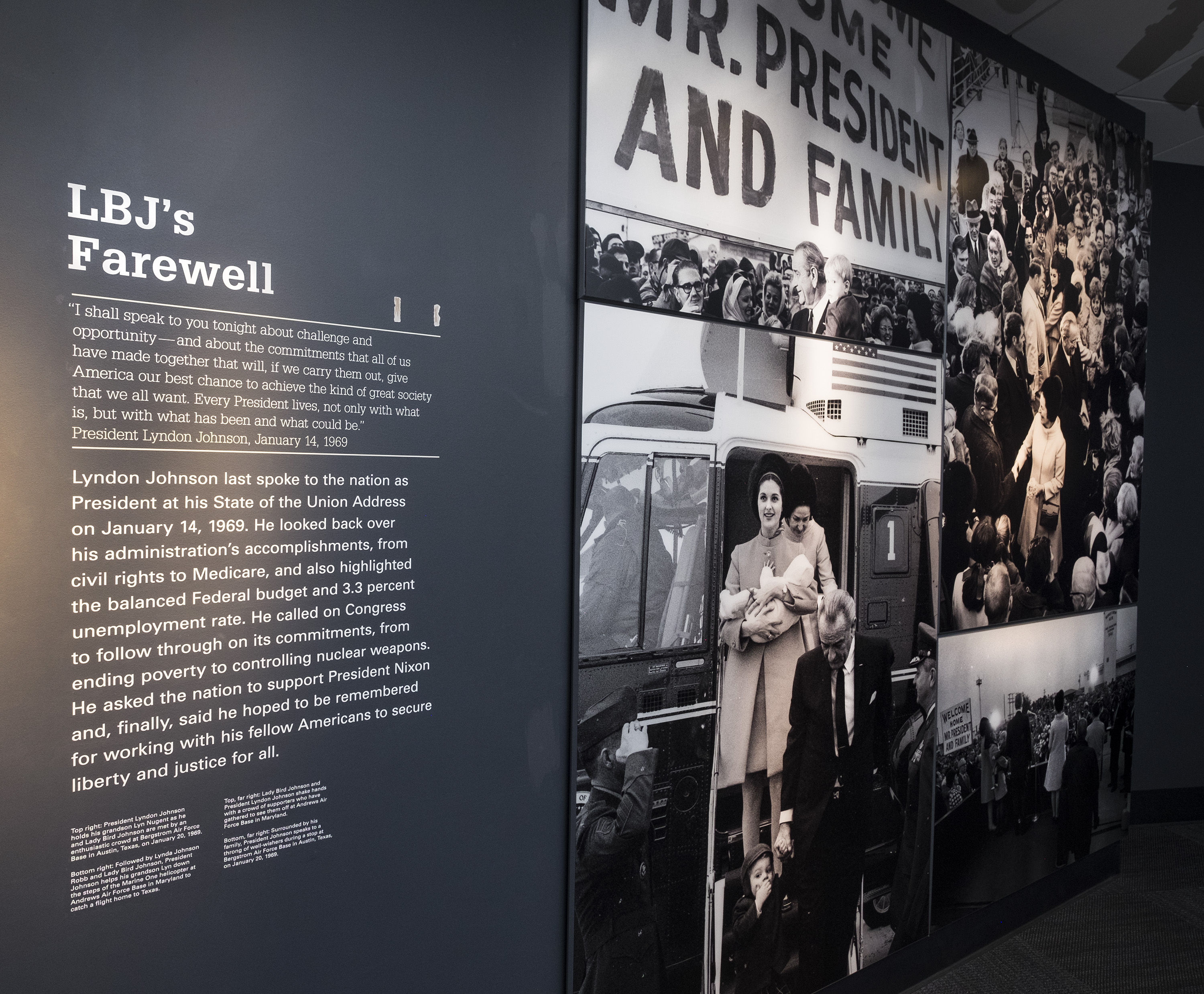 LBJ's Farewell exhibit at the LBJ Presidential Library.