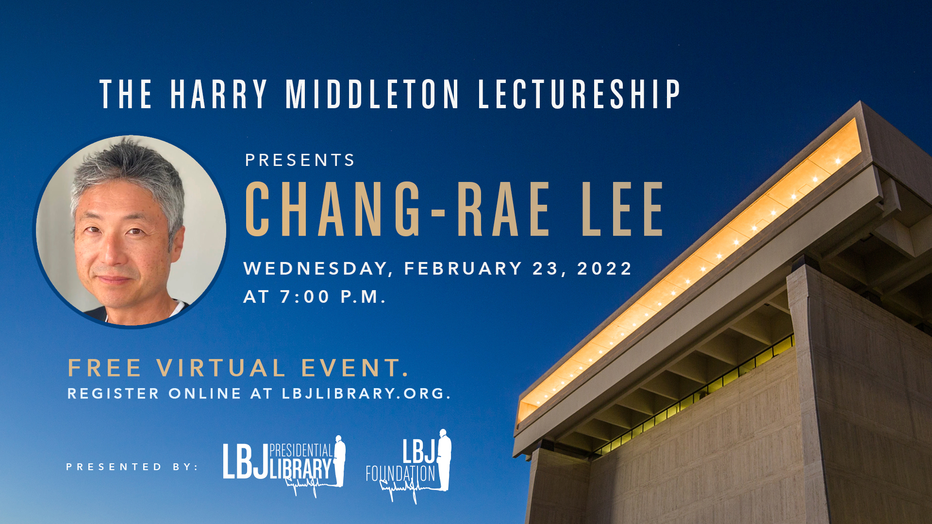 The Harry Middleton Lectureship presents Chang-rae Lee