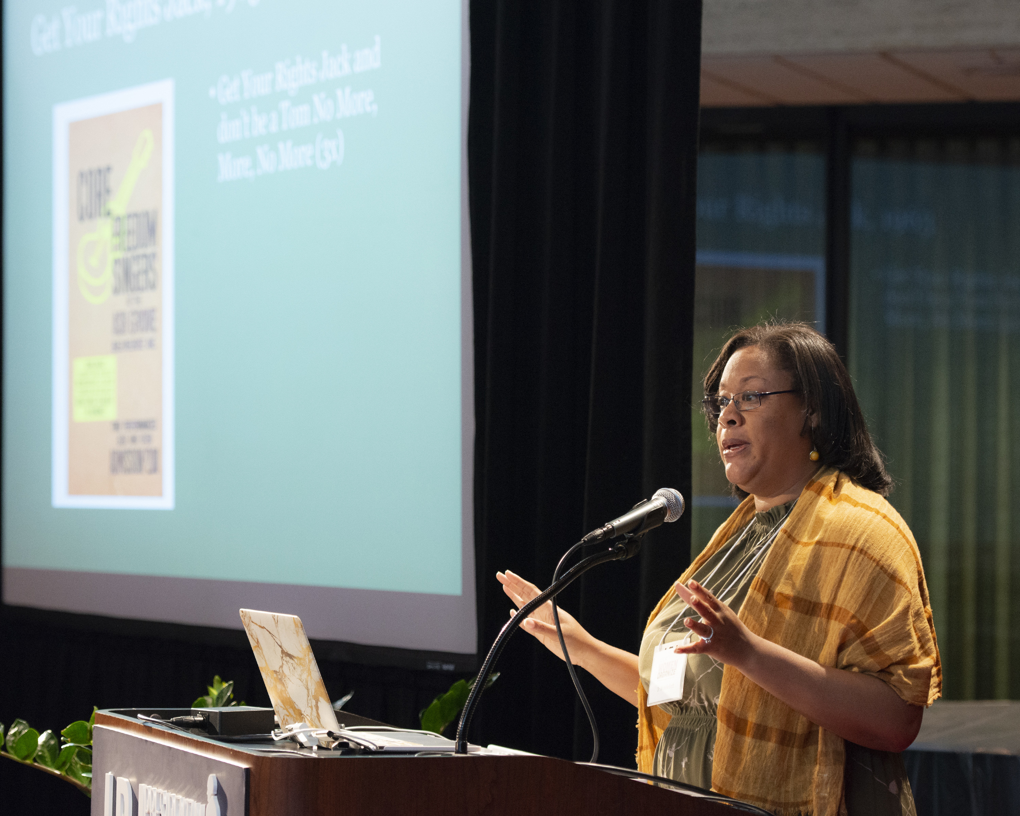 Dr. Michelle Scott, University of Maryland, Baltimore County. LBJ Library photo by Jay Godwin #DIG14536-013
