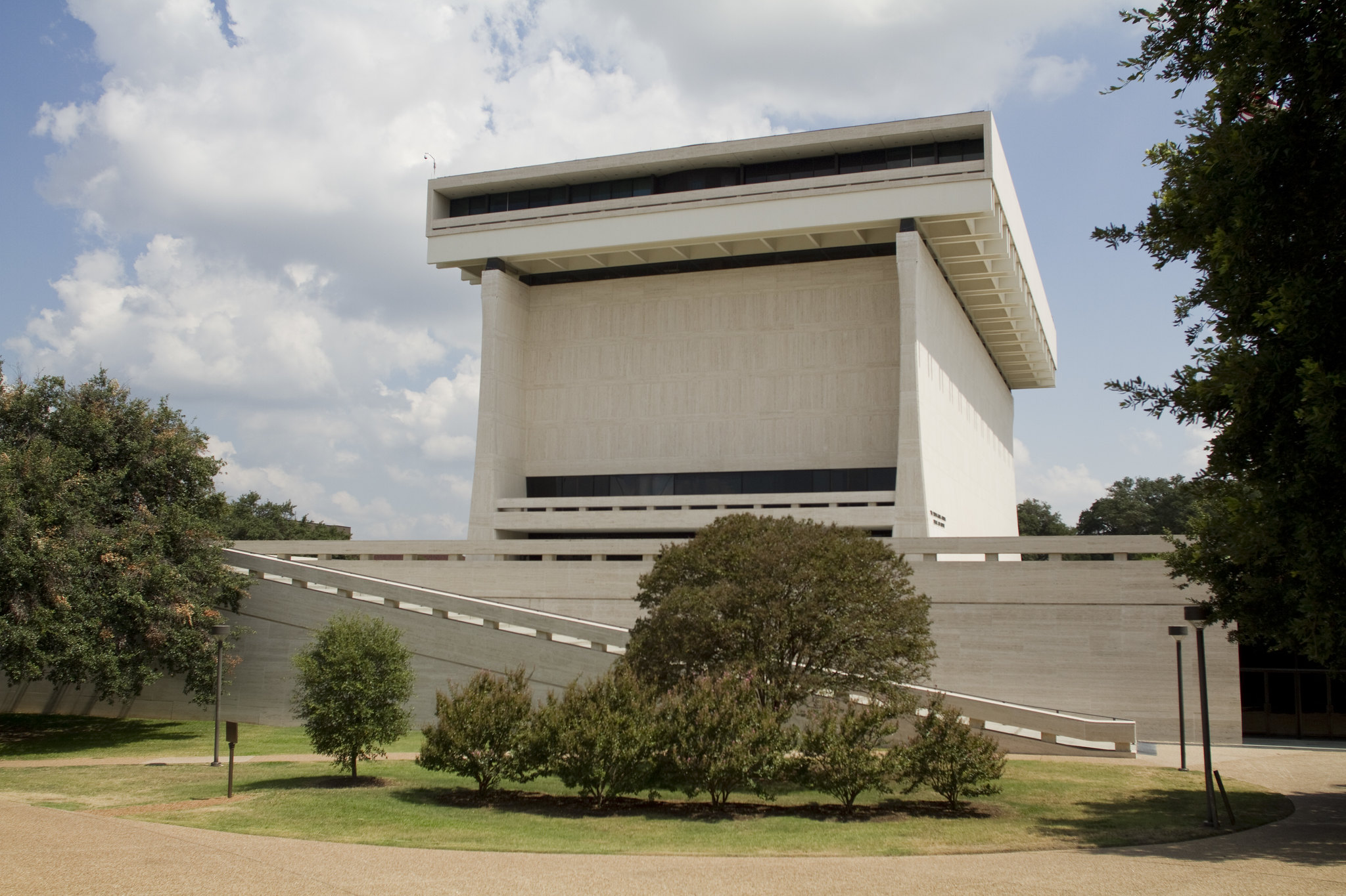 Exterior of the LBJ Presidential Library.