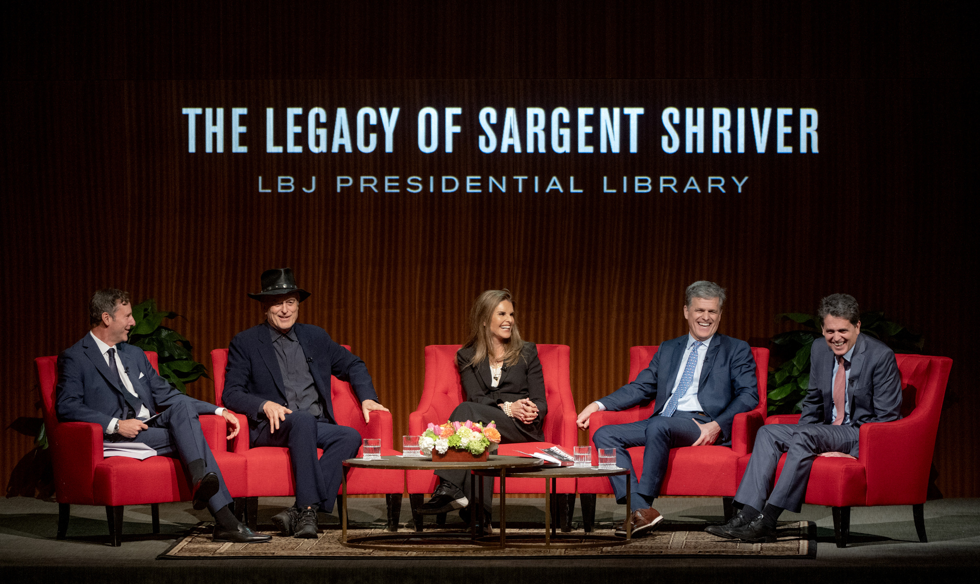 (L-R) Mark Updegrove, Bobby Shriver, Maria Shriver, Timothy Shriver and Mark Shriver