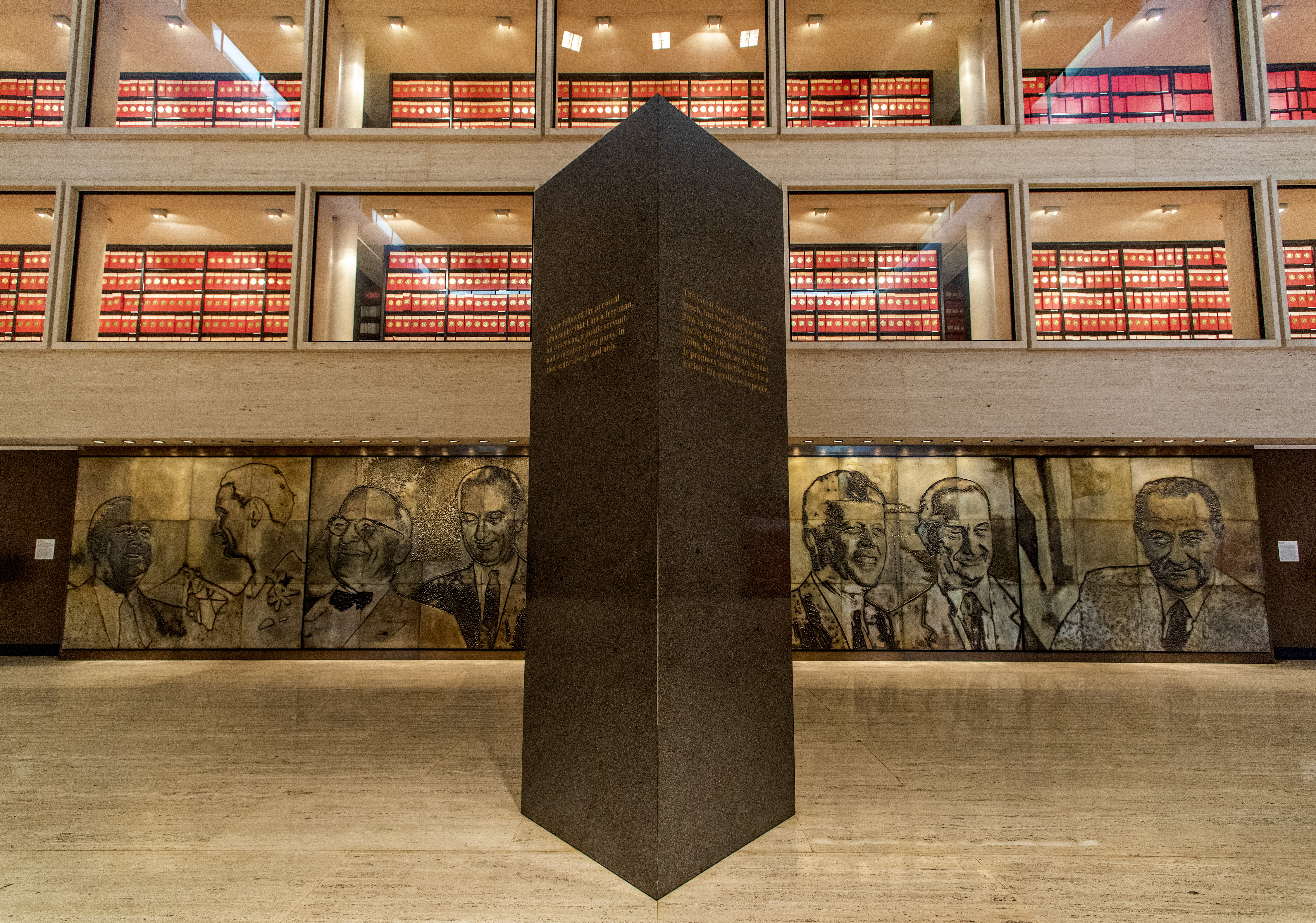 The Great Hall in the LBJ Presidential Library.