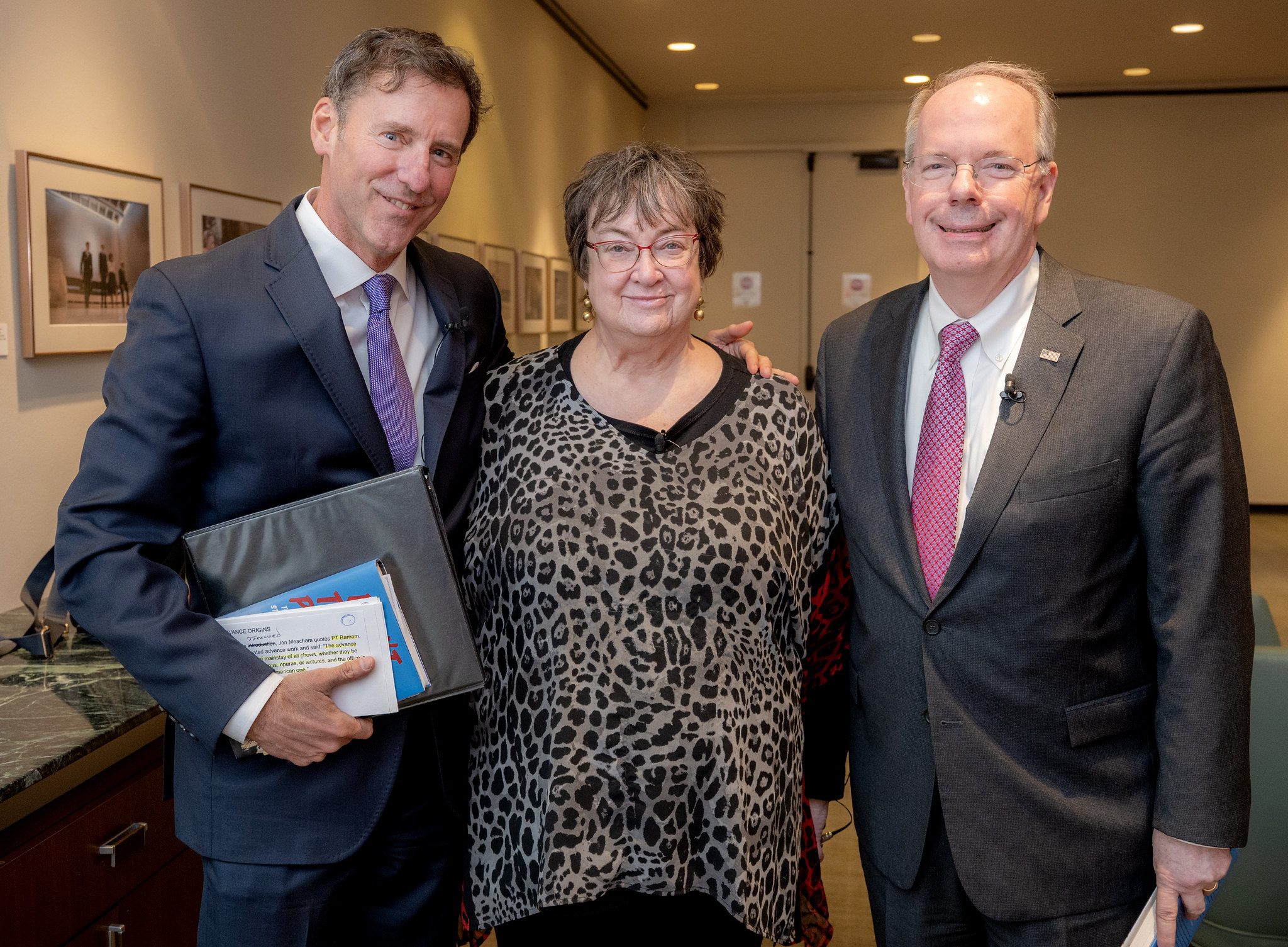Mark Updegrove, Jean Becker and Tom Collamore, LBJ Library photo by Jay Godwin