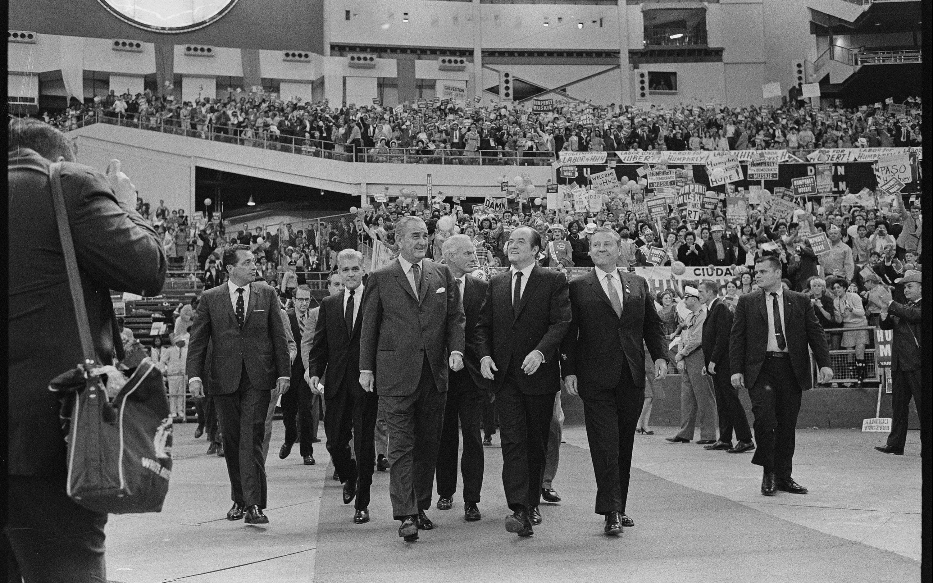 Photo - Hubert Humphrey Presidential Campaign Rally at the Astrodome in ...