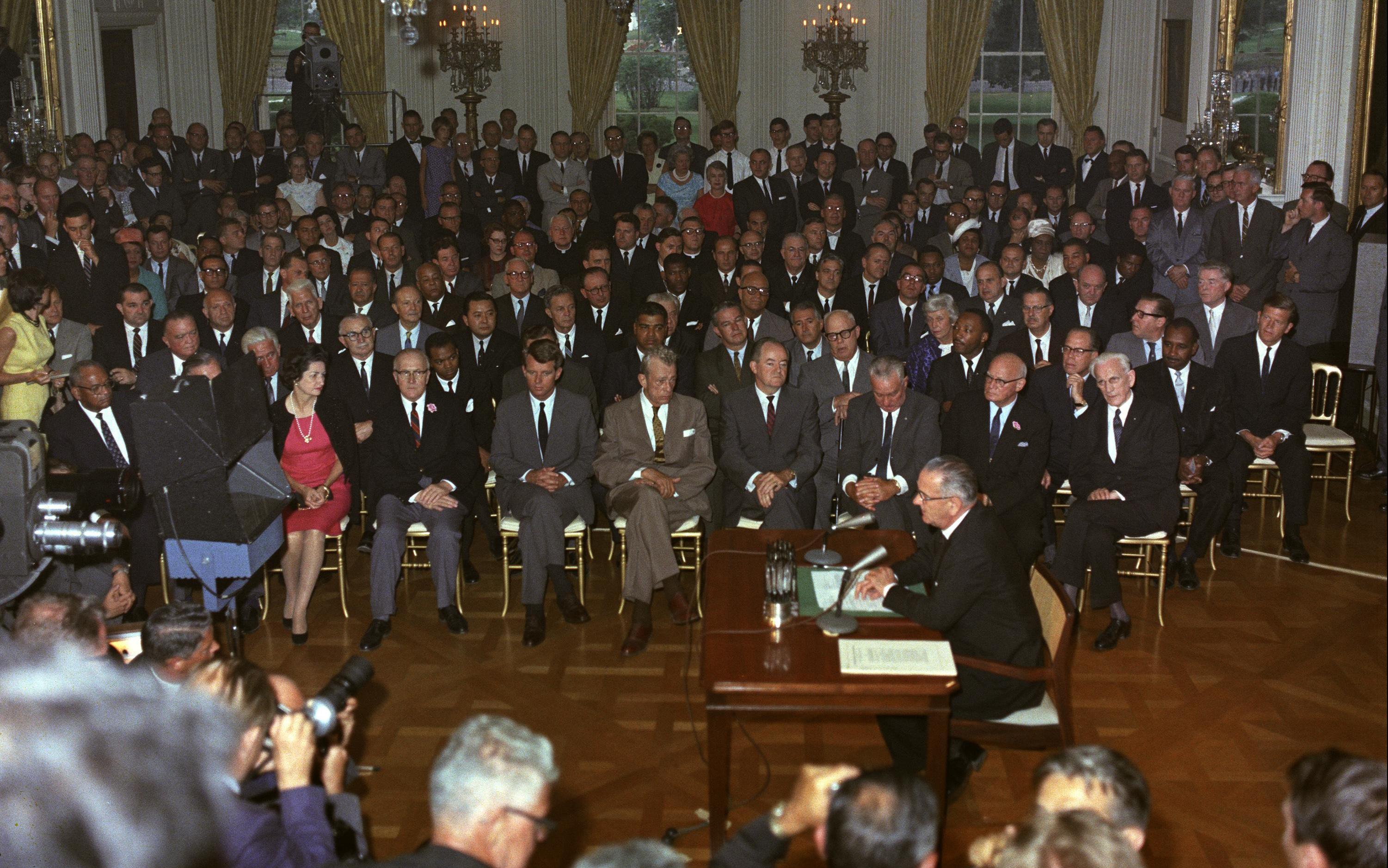 Photo - Signing of the Civil Rights Act of 1964 - LBJ Library