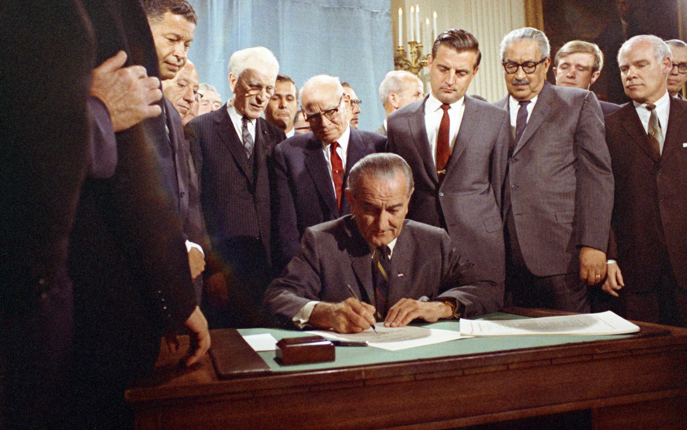 Photo - Signing Ceremony for the Civil Rights Act - LBJ Library