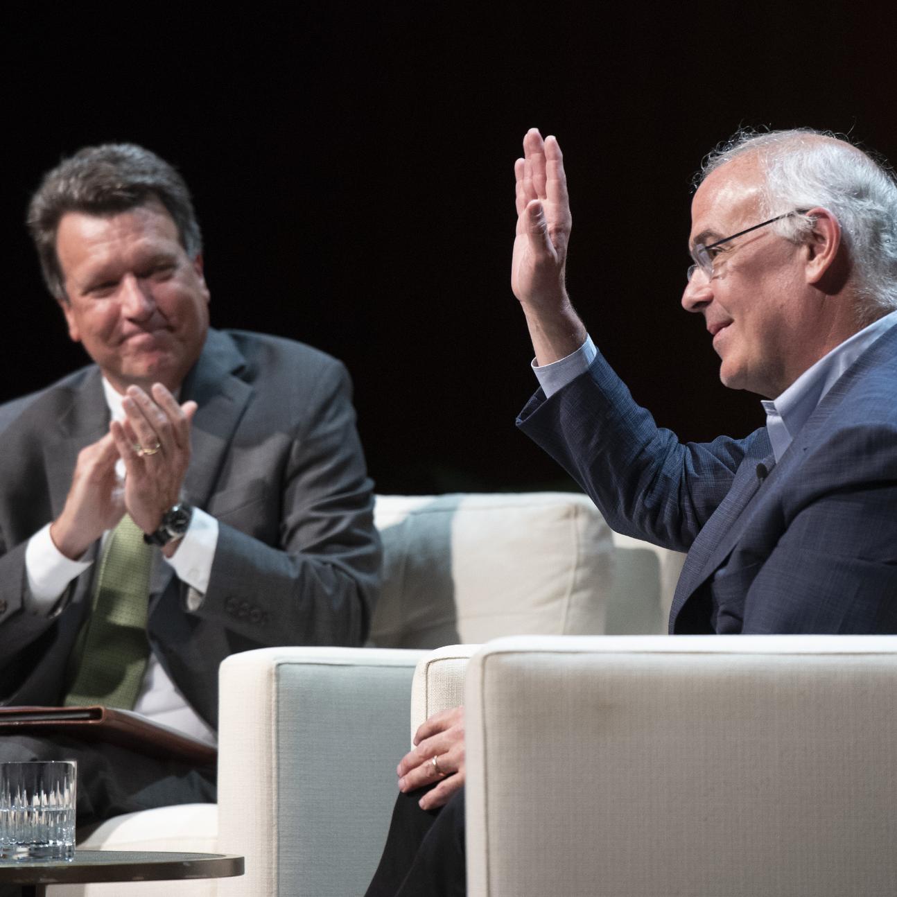 (L-R) Mark Lawrence and David Brooks.