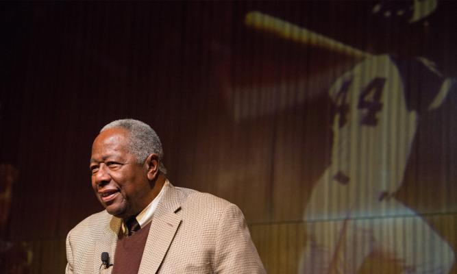 Hank Aaron. Photo by Lauren Gerson #DIG13704-207.