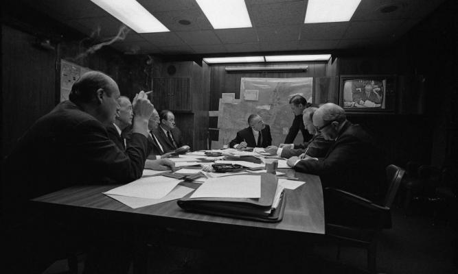 The Situation Room during the Six Day War.