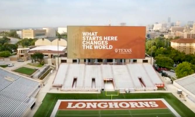 Screenshot from the UT Cultural Fan campaign.