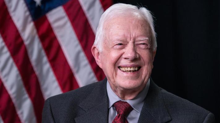 President Jimmy Carter at the LBJ Presidential Library