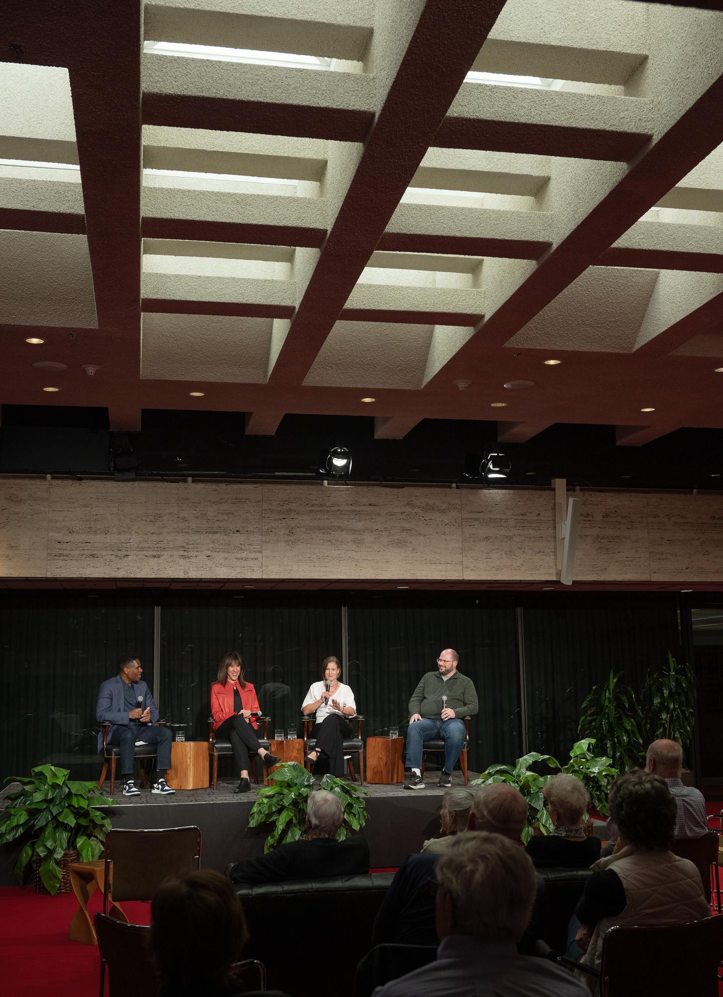 Craig Watkins, Doreen Lorenzo, Chelsea Collier and Luke Wilson, LBJ Library photo by Jay Godwin. 