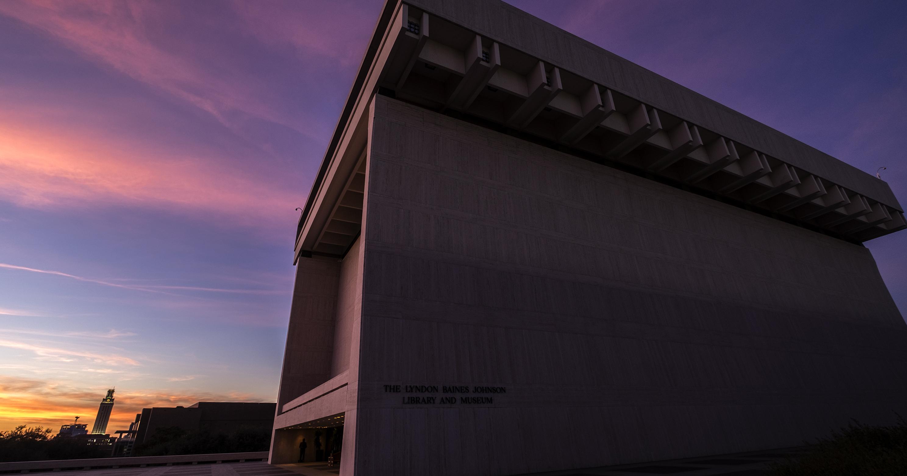 LBJ Presidential Library at Sunset