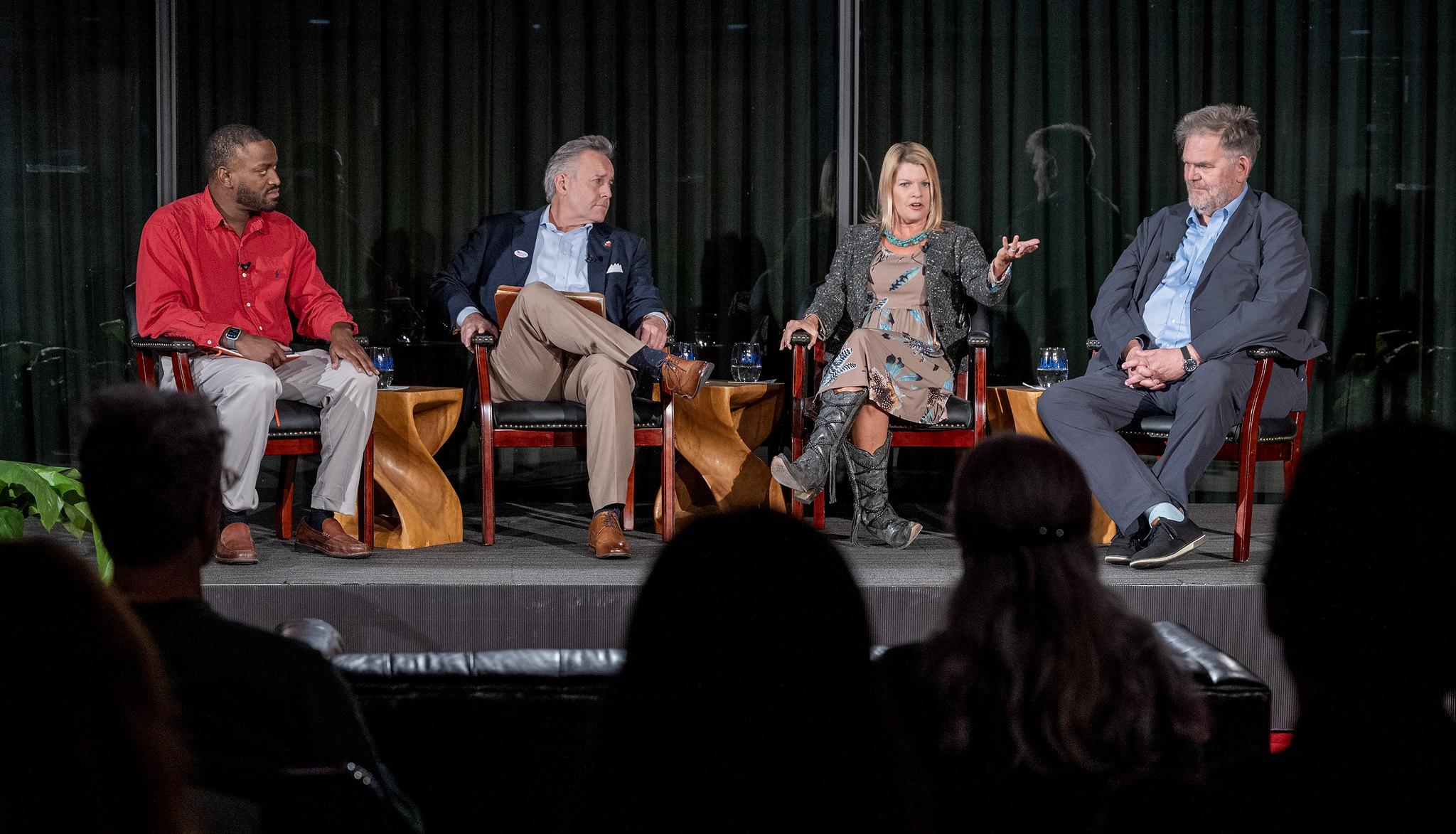 (L-R) Stephen Simpson, Mark Bordas, Lisa Pittman and David Sergi
