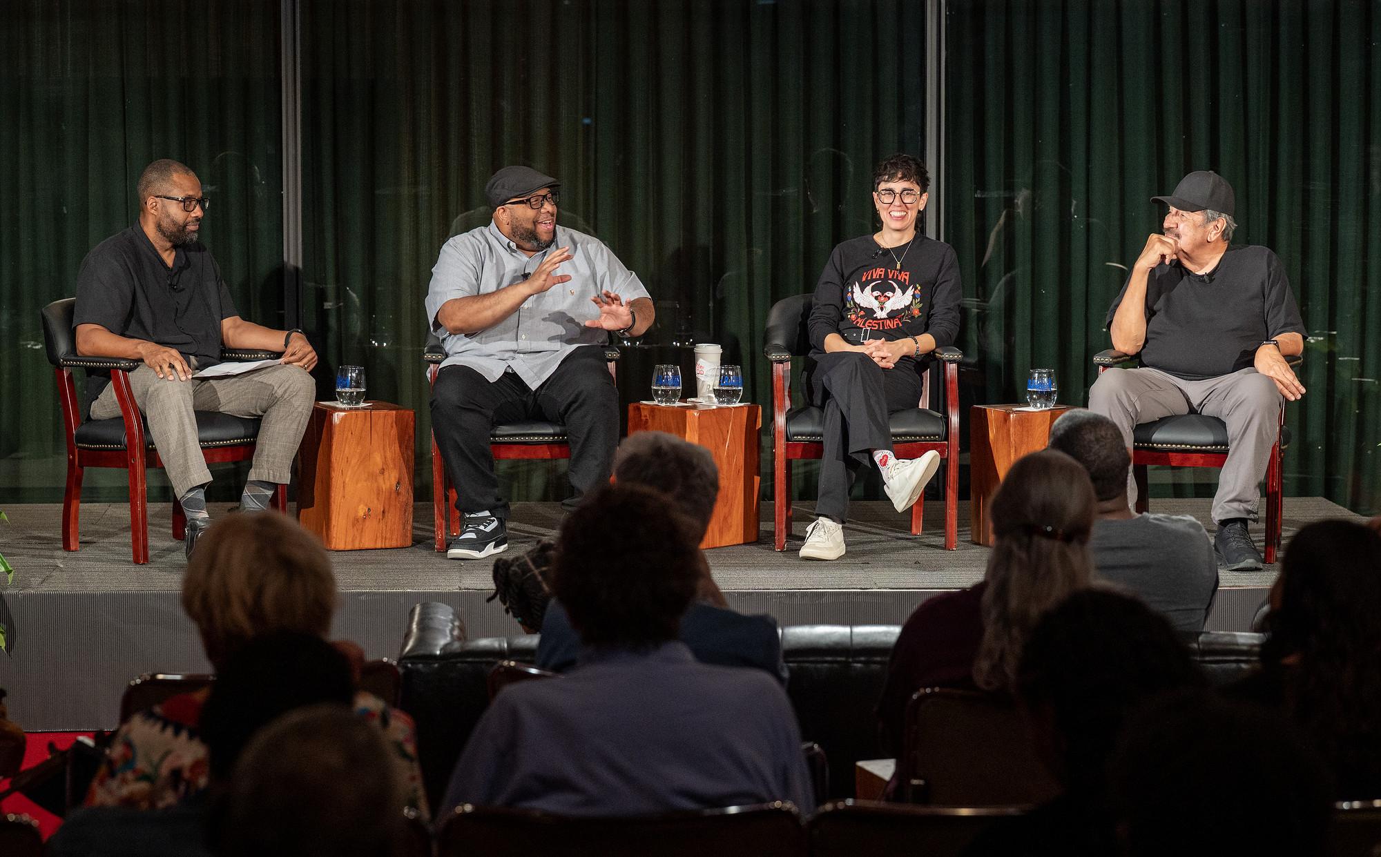 (L-R) Bavu Blakes, Jason Rawls, Gina Chavez and Raúl Valdez